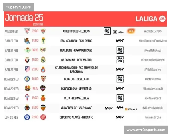 西甲第25轮赛程公布：皇马客战奥萨苏纳，巴萨迎战莱万特